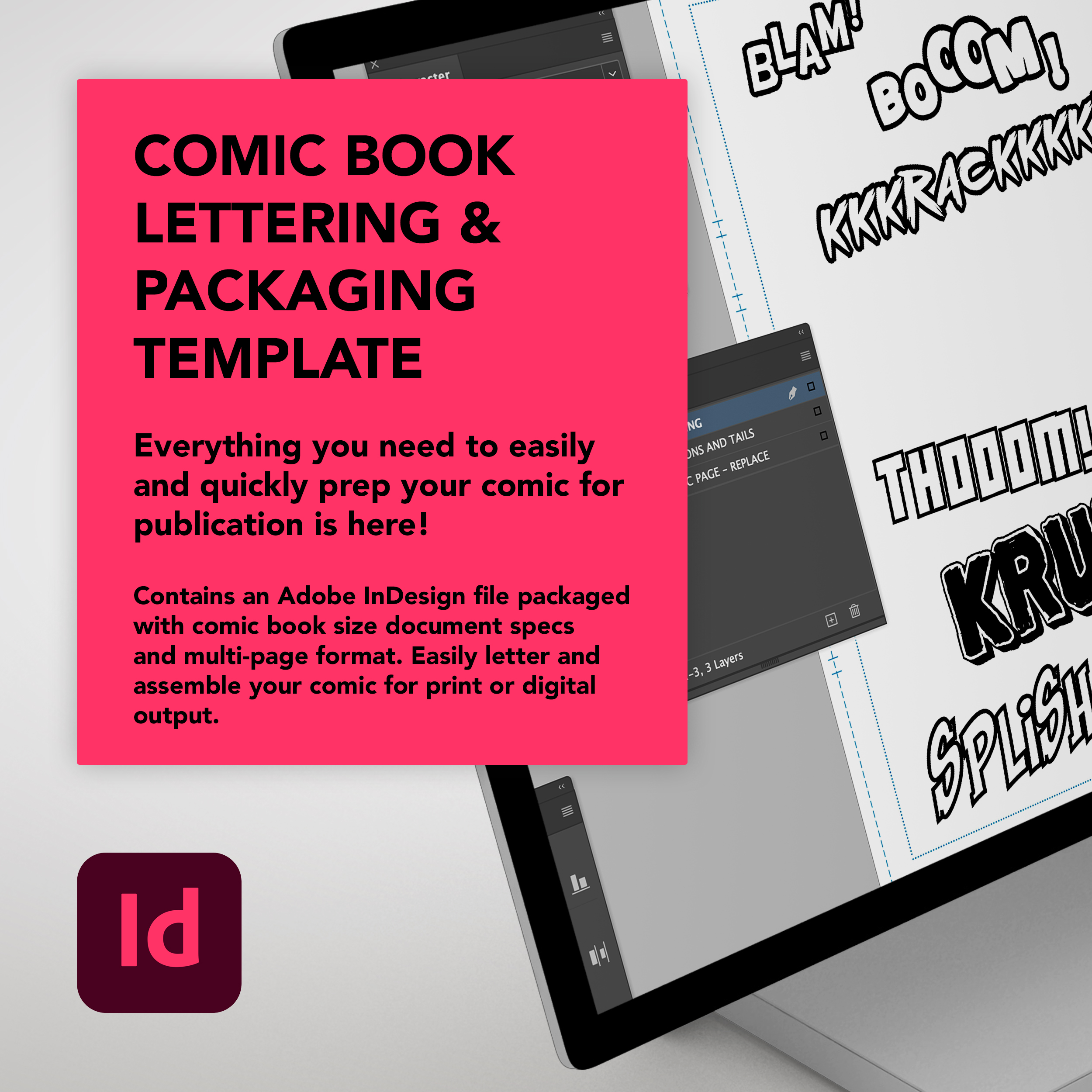 Comic Book Lettering & Packaging Template